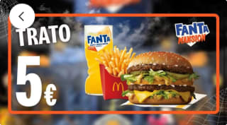 Halloween Hamburguesa + Patatas + Fanta Naranja de Mcdonalds por 5€