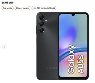 Móvil Samsung Galaxy A05s Black 128GB 4GB RAM 6.7" Qualcomm Snapdragon 680 5000mAh Android 14 por solo 97,85€