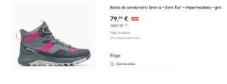 Botas de senderismo de Mujer Merrell Siren 4 GTV por 79.99€