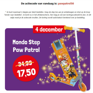 50% korting op Mondo Step PAW Patrol bij Lobbes