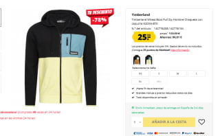 Timberland Chaqueta Wheat Boot Full Zip Hombre por 25,99€