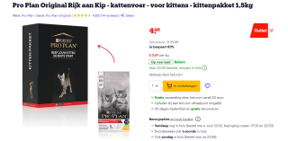 Pro Plan Cat Original Kitten - Kattenvoer - Kip 1.5 kg voor €4,46 bij Bol.com