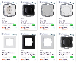 Tot 63% korting op Kopp stopcontacten en schakelaars bij iBOOD