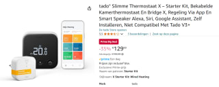 tado° Slimme Thermostaat X – Starter Kit voor €129,99 met Amazon Prime