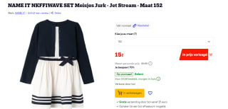 NAME IT Set 'FIWAVE' in Offwhite meisjes jurk voor €15 bij Bol