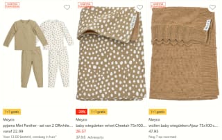 1+1 gratis op alle Meyco babyartikelen bij Wehkamp