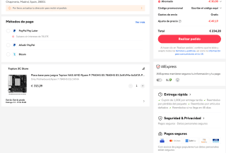 Placa base para juegos Topton NAS AMD Ryzen 7 7840HS ES por solo 234,20€