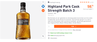 Highland Park Cask Strength 70cl voor €56,24 bij Gall & Gall