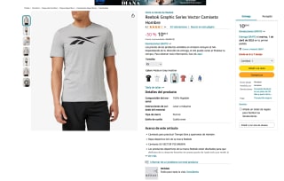 Camiseta Reebok Graphic Series Vector Hombre por solo 10€