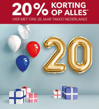 20% korting op alles bij Takko Fashion