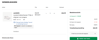 Lacoste T-clip J Lage kids sneakers voor €43,99 dmv code bij Secret Sales