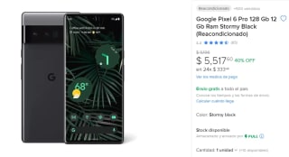 Google Pixel 6 Pro 128GB Reacondicionado por $5,518 en Amazon
