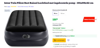 Intex Pillow Rest Raised luchtbed - eenpersoons voor €19,99 bij Bol