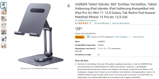 UGREEN telefoon/tabletstandaard 360° verstelbaar voor €19,99 @ Amazon NL