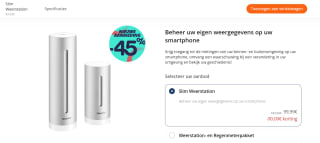 Netatmo weerstation voor €99,99 bij Netatmo