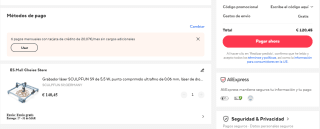 Grabador láser SCULPFUN S9 de 5,5 W, punto comprimido ultrafino de 0,06 mm por 120,45€