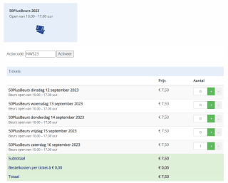 Ticket 50PlusBeurs voor €7,50 12 t/m 16 september in Utrecht