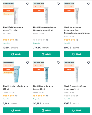 15% dto en toda la marca Rilastil