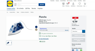 Plancha de vapor dos colores a elegir por 12,99€