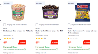Alle Haribo Mix en Match snoep 2 +1 gratis bij Bol