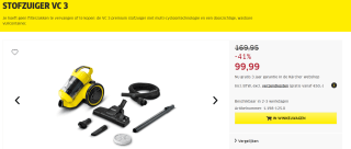 Kärcher Stofzuiger VC 3 voor €99,99 bij Kaercher