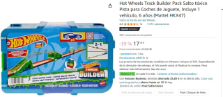 Hot Wheels Track Builder Pack Salto tóxico Pista para Coches de Juguete, Incluye 1 vehículo por 17.18€