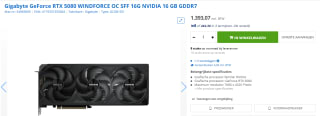 Gigabyte GeForce RTX 5080 WINDFORCE OC SFF 16G videokaart voor €1393,07 bij Max ICT