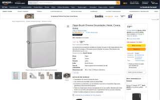 Encendedor Zippo por 19,99€