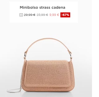 Minibolso strass con cadena por 9.99€
