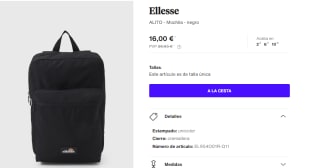 Mochila Ellesse ALITO por 16€