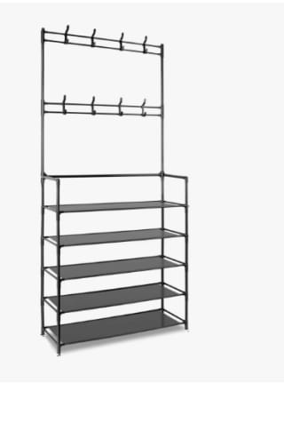 Perchero de Pie con Zapatero y Ganchos 3 en 1 por 15.25€