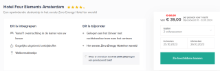 1 overnachting incl. ontbijt in Hotel Four Elements Amsterdam vanaf €44 p.p via Travelcircus.