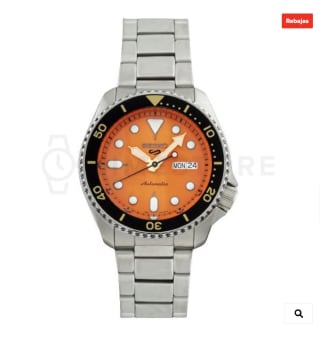 Reloj SEIKO 5 Sports SRPD59K1 Movimiento Automático Caja 42,5mm 10ATM/100m por 222,90€