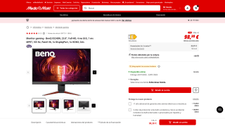 Monitor gaming BenQ EX240N por 98,30€