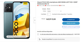 Xiaomi POCO M5 smartphone de 6GB/128GB por 144€