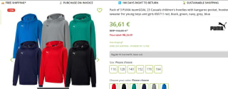 Puma teamGOAL 23 hoodie 3-pack voor kinderen voor €36,61 bij Outlet46