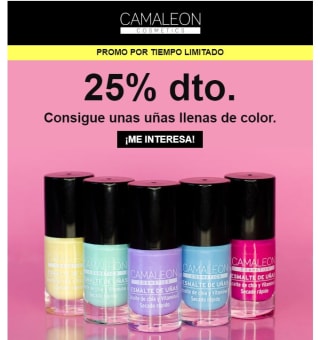 25% de descuento en seleccionados desde The Cosmetics