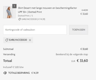 30% korting op alles (ook sale!) bij O'Neill