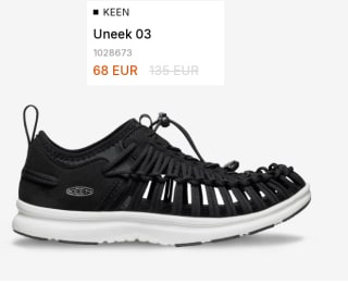Zapatillas de Hombre KEEN Uneek 03 por 34€