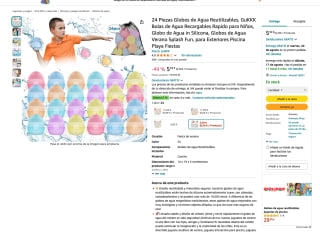 24 Piezas Globos de Agua Reutilizables por solo 5,39€