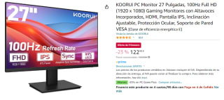 Monitor 27 Pulgadas KOORUI , 100Hz Full HD (1920 x 1080) por 122.9€