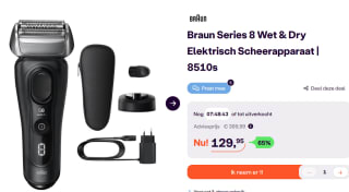 Braun Series 8 8413s Wet&Dry Scheerapparaat met scheerblad Trimmer voor €129,95 bij Ibood