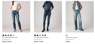 15% korting op geselecteerde stijlen bij Levi's