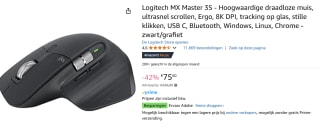 Logitech MX Master 3S - Optische muis voor €75,60 bij Amazon
