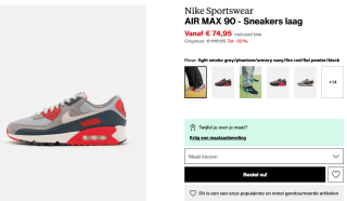 Nike AIR MAX 90 sneakers voor €82,95 bij Zalando
