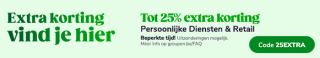 Tot 25% extra korting bij Groupon België
