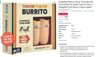 Exploding Kittens Throw Throw Burrito voor €16,99 bij Amazon