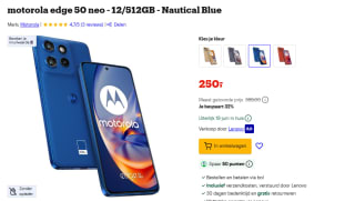 Motorola Edge 50 Neo, 12GB ram, 512GB opslag Blauw voor €250 bij Bol