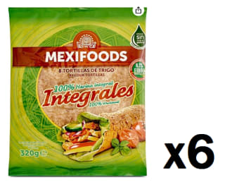 6 Paquetes de Mexifoods Tortilla Integral 100% Mexifoods 320 g por 6.32€