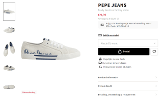 85% korting op Pepe Jeans bij Otrium